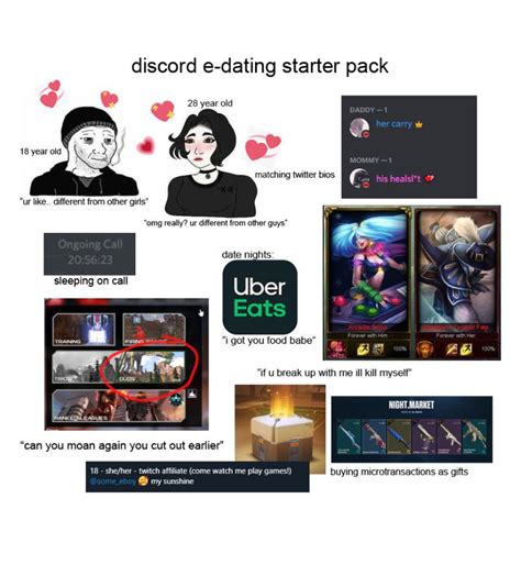 Dating discord - The best and #1 ranked E-Dating server in all of discord! TONS of hot egirls and eboys as well as 24/7 active VC and chat. You will not regret joining what are you waiting for! Edating. Valorant. League Of Legends. Find Edating servers you're interested in, and find new people to chat with!